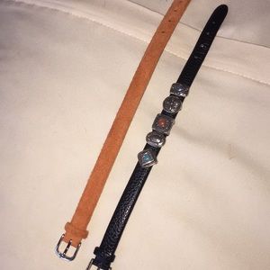 Ladies bracelets w charms.